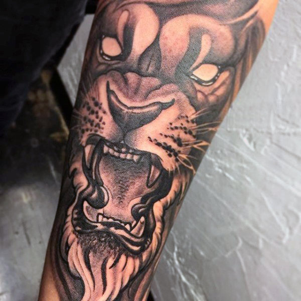 Realistic Lion Tattoo Design Idea