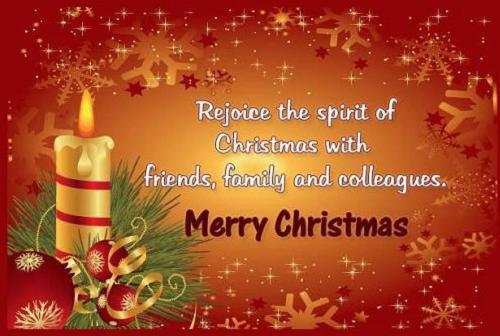 Rejoice the spirit of Christmas with friends family and colleagues Merry Christmas