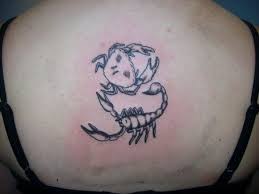 Scorpion And Crab Tattoo On back