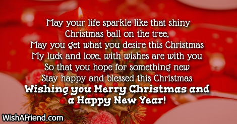 Stay Happy And Blessed This Christmas Merry Christmas wishes card