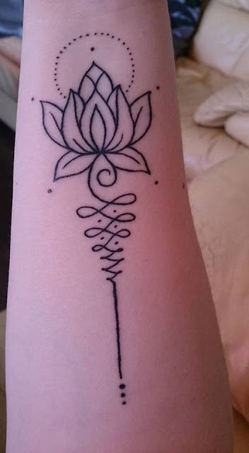 Stunning Lotus Flower Tattoo On forearm
