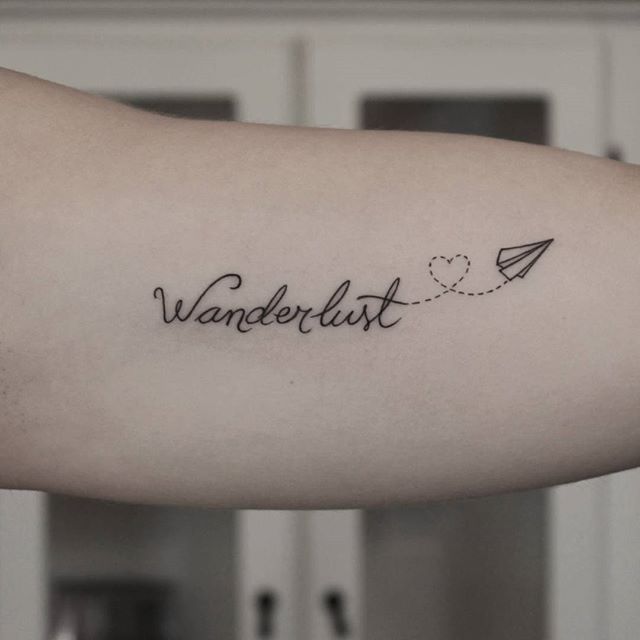 Wanderlust Travel Tattoo On Arm