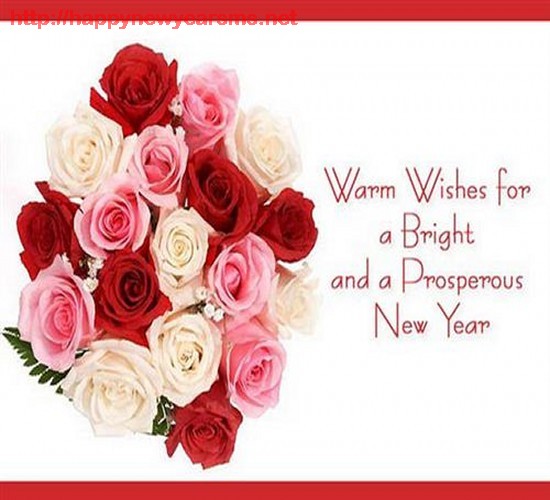 Warm wishes for a bright and a prosperous new year rose flowers picture