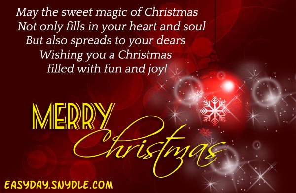 Wishing you a christmas filled with fun and joy Merry Christmas
