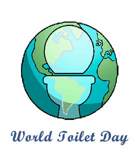 World Toilet Day earth globe clipart