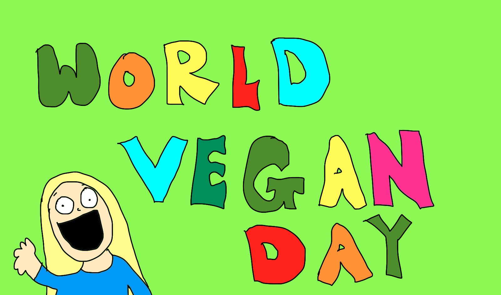 World Vegan Day Cartoon Picture