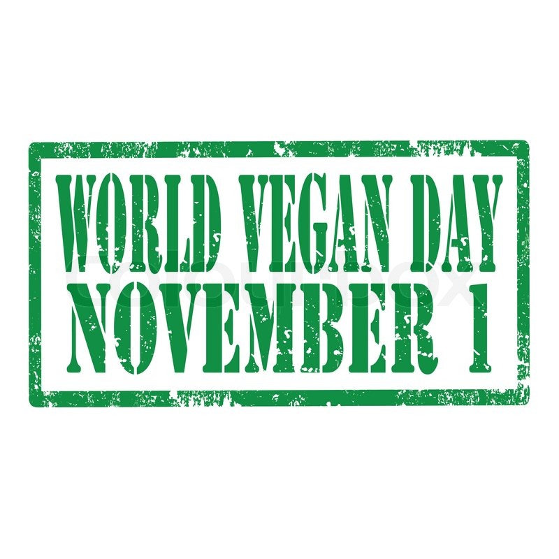 World Vegan Day November 1 Grunge Rubber stamp