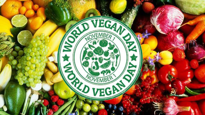 World Vegan Day November 1 Vegetables In background