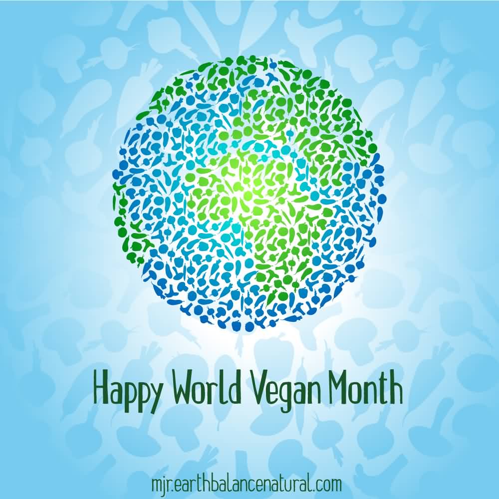 happy World Vegan Month Illustration