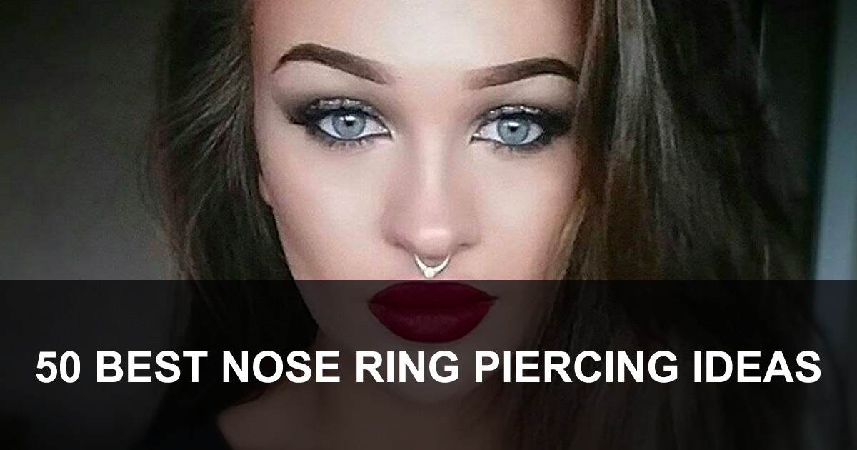 50 Best Nose Ring Piercing Images & Ideas