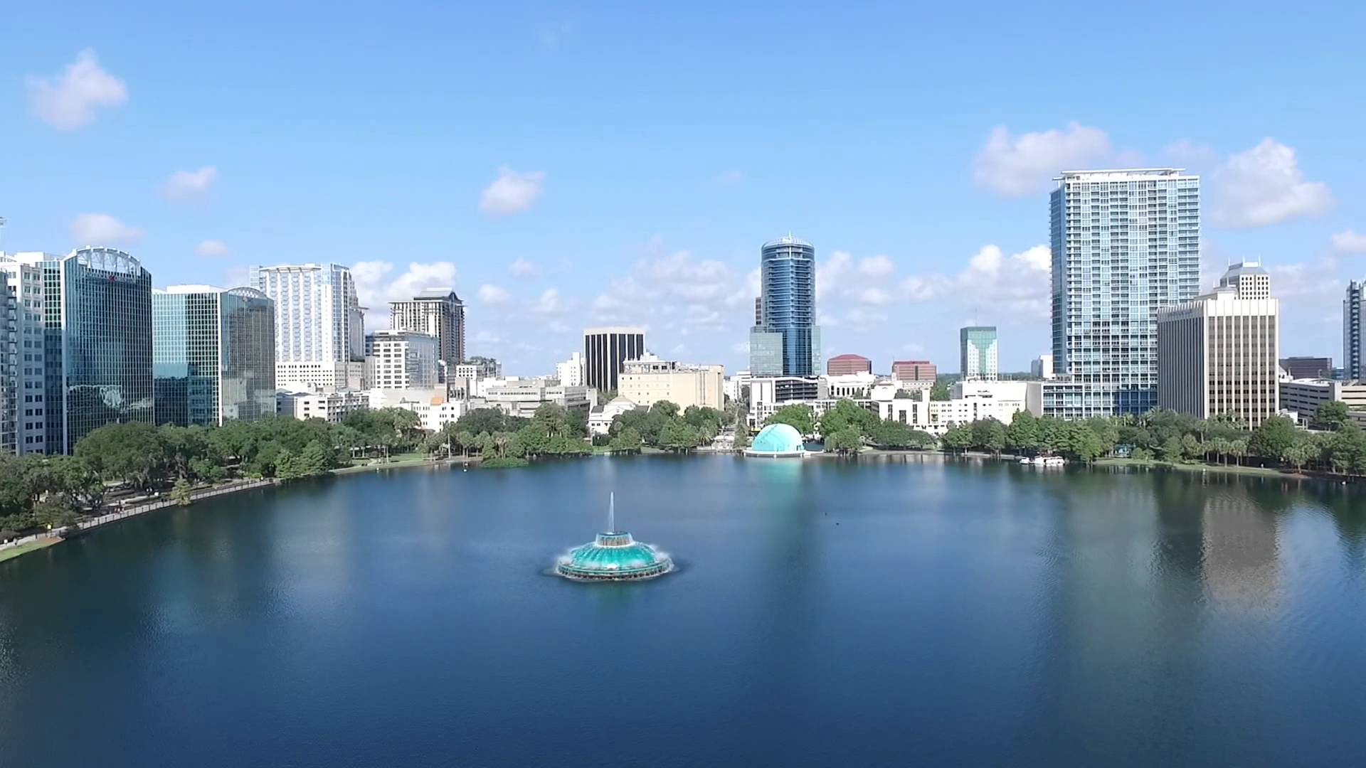 An Image Of Lake Eola Park, Orlando, Florida – Taken With Drone