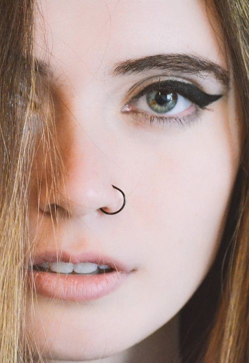 Beautiful Nostril Black Nose Ring Piercing