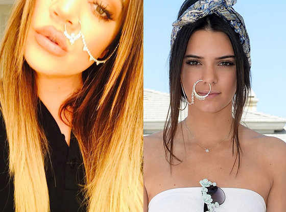 Khloé Kardashian Stylish Nostril Nose Ring Piercings