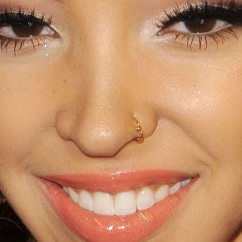 Nostril Piercing With Gild Ball Closure Nose Ring