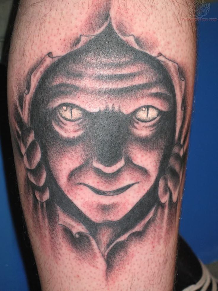 Ripping Skin 3D Devil Tattoo Representing Inner Hidden Devil