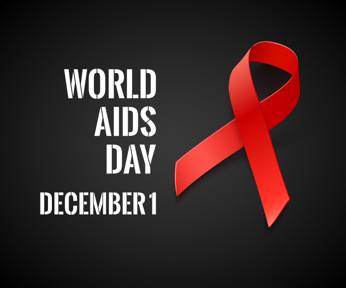 World AIDS Day december 1st red ribbon poster