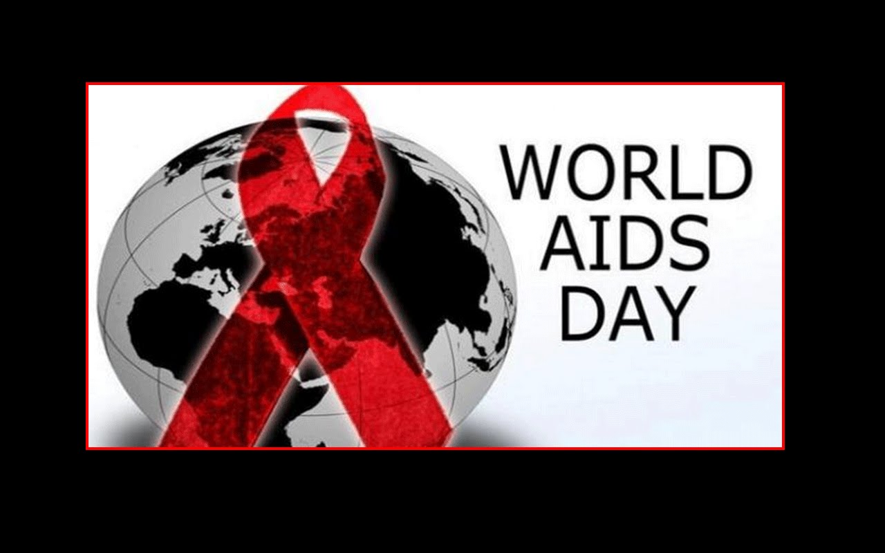 World AIDS Day globe red ribbon picture