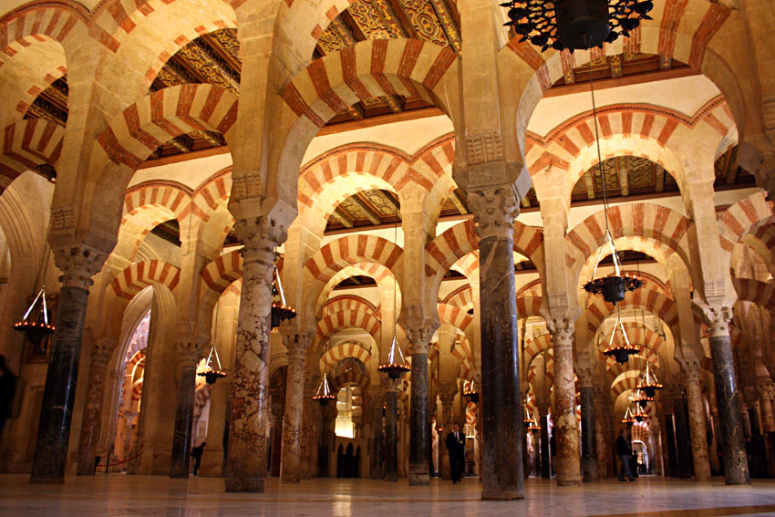 Adorable Columns Inside The Mosque of Córdoba In Spain