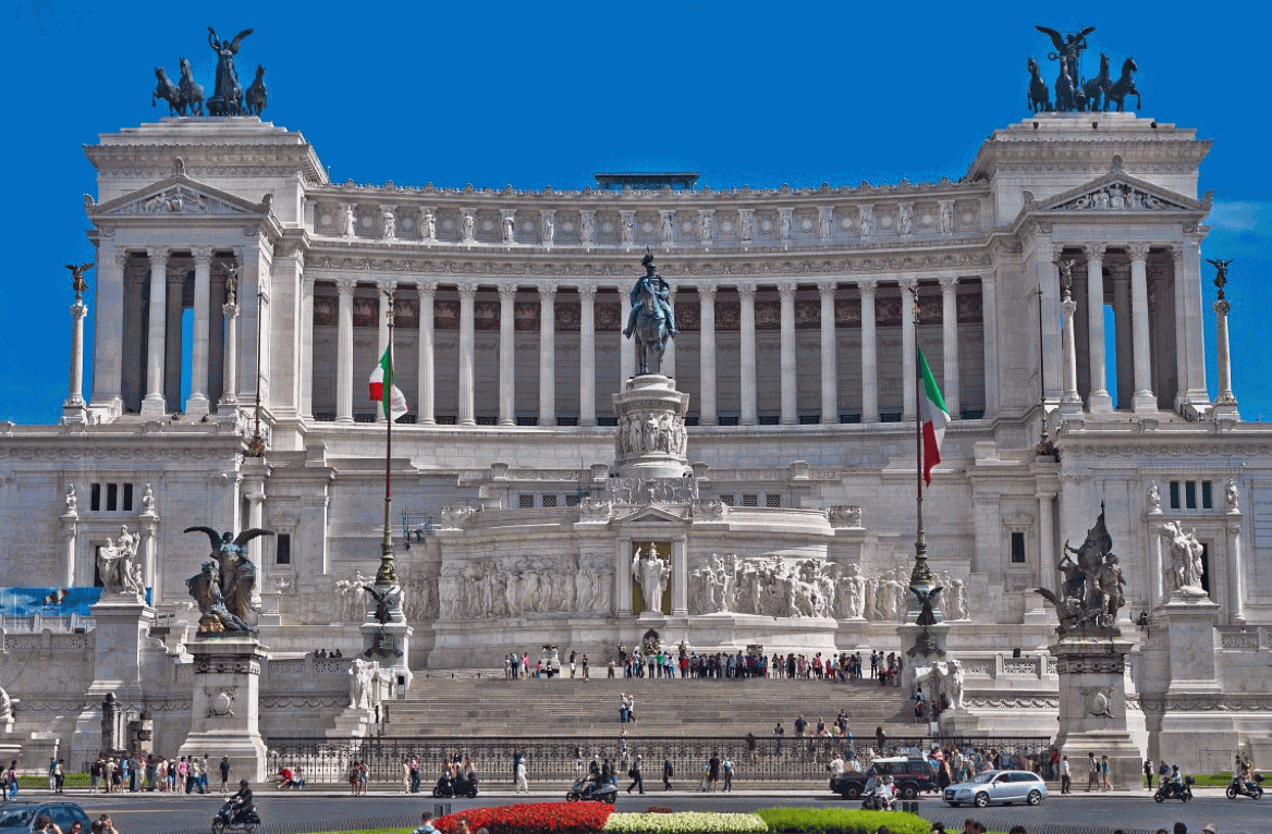 Adorable Front View Of The National Monument To Victor Emmanuel II