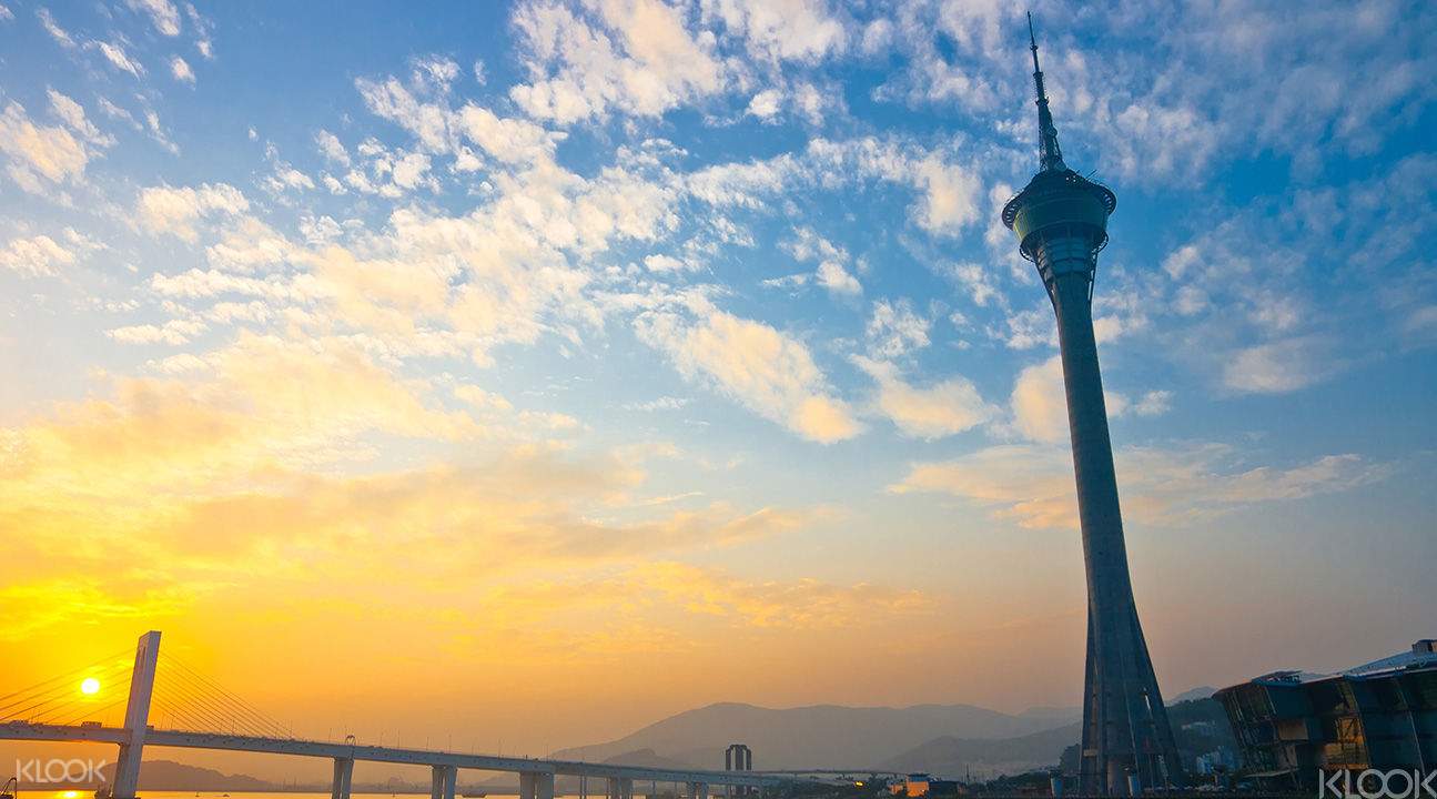 Adorable View Of The Macau Tower At Dawn