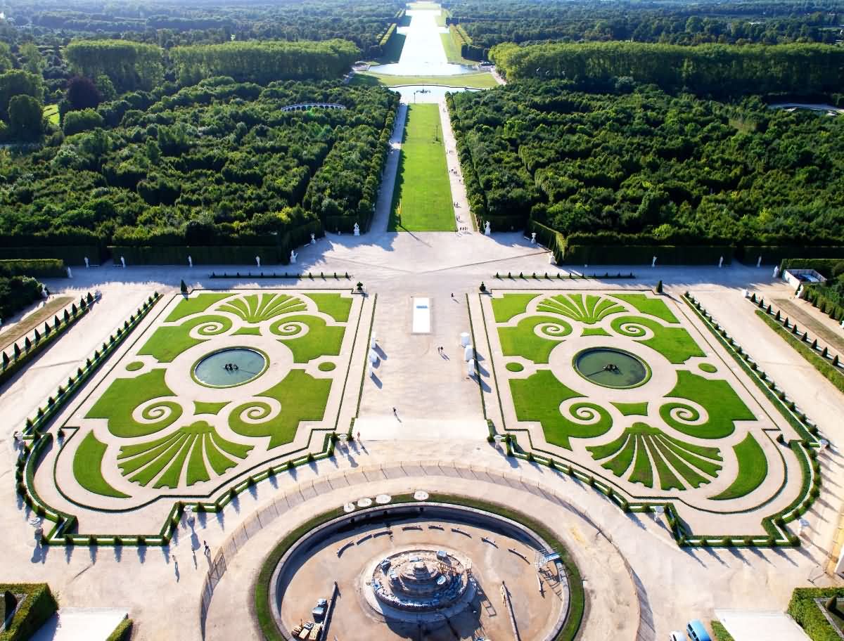 Aerial View Of The Domain Of Versailles