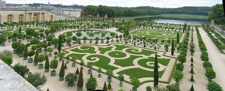 Aerial View Of The Gardens Of The Palace Of Versailles