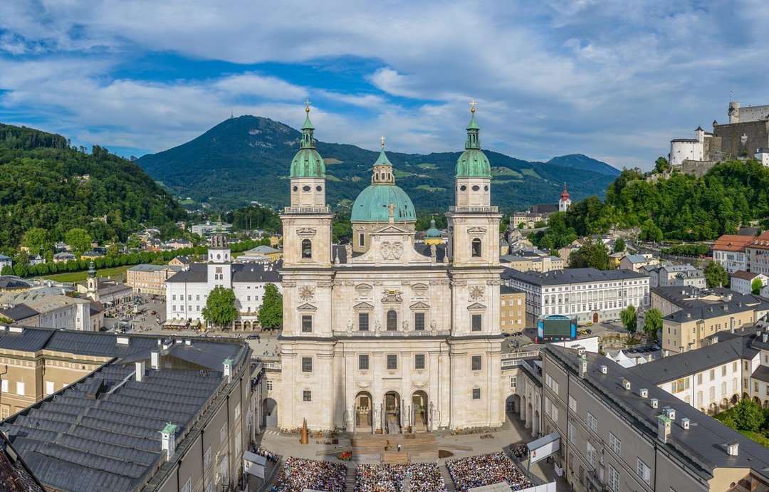 Aerial View Of The Salzburger Dom