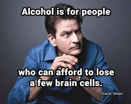 Alcohol Is For People Who Can Afford To Lose A Few Brain Cells Funny Alcohol Meme