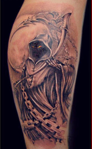 Amazing Angel Of Death Tattoo On Arm
