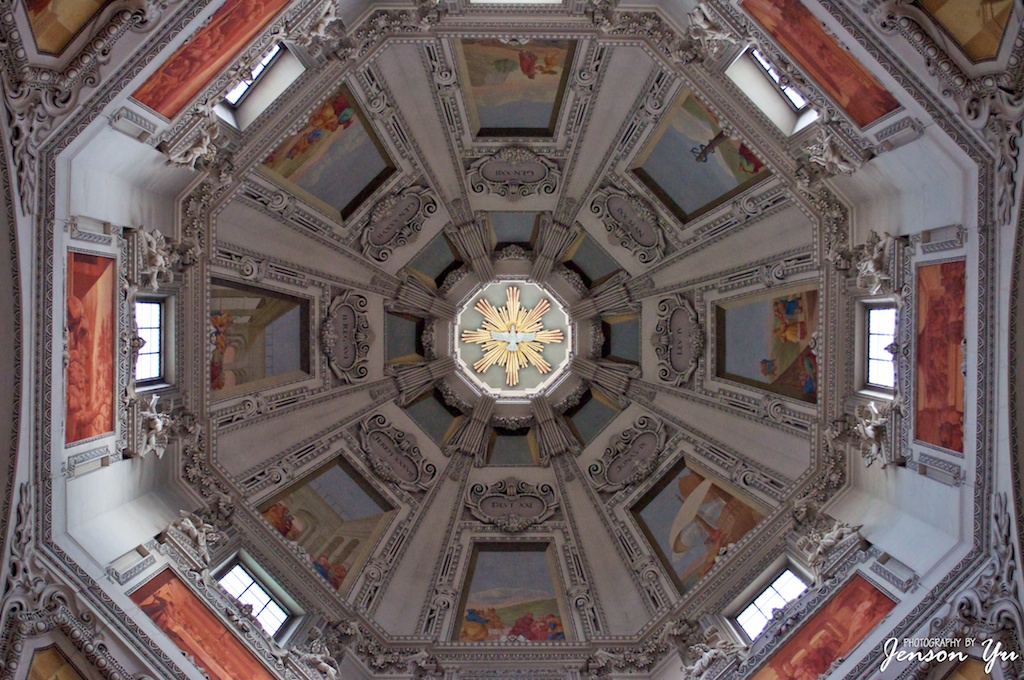 Amazing dome interior view of the salzburger Dom
