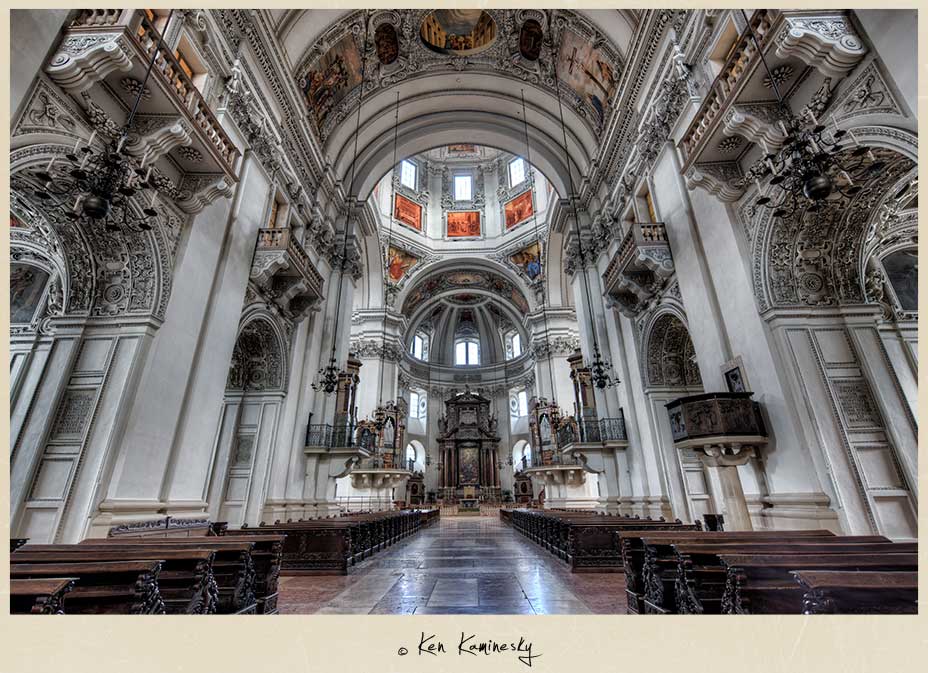 Amazing Interior Of The Salzburger Dom Cathedral