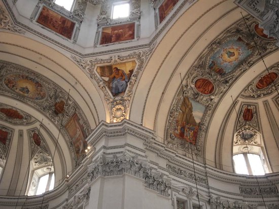 Beautiful Mosaic Paintings Inside The Salzburger Dom Cathedral
