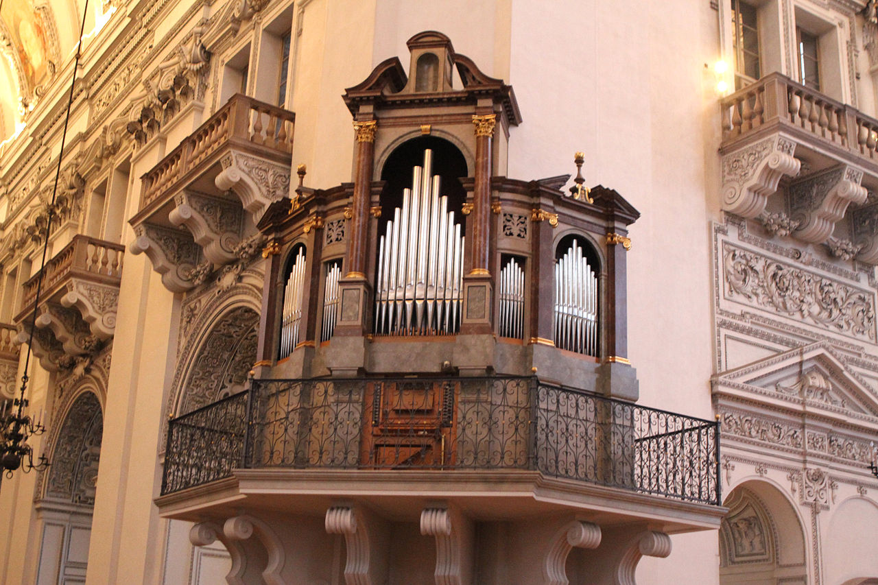 Beautiful Wooden Organ Inside The Salzburger Dom