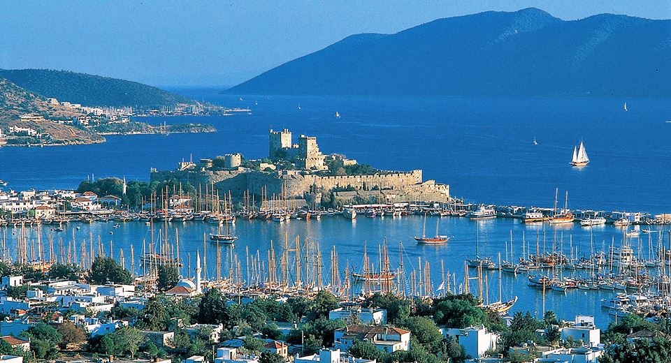 Boats And Bodrum Castle View