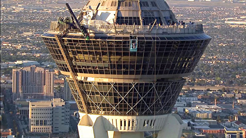 Closeup Of The Stratosphere Tower