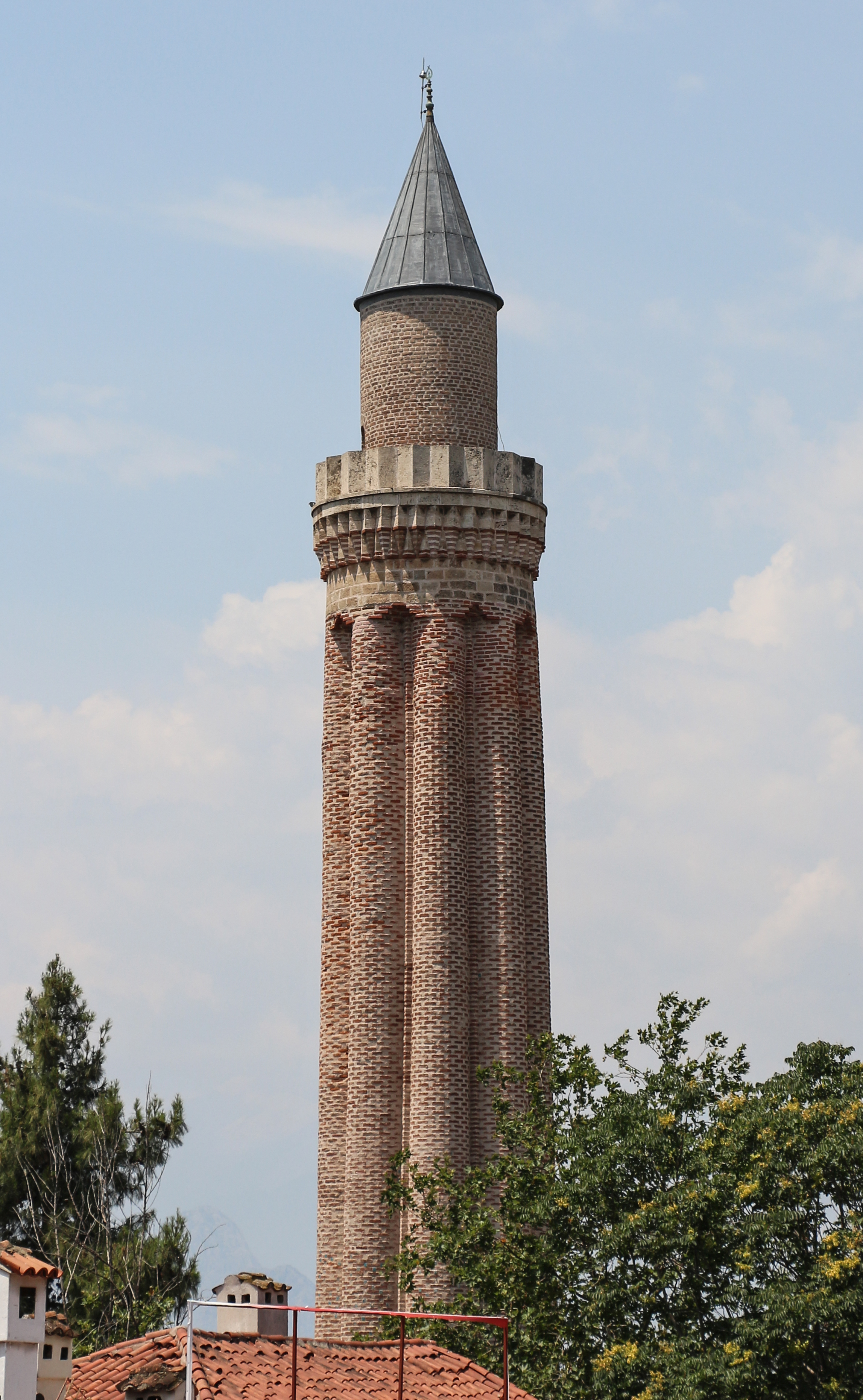 Closeup Of The Yivli Minare In Antalaya