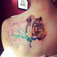 Coloured Tiger tattoo