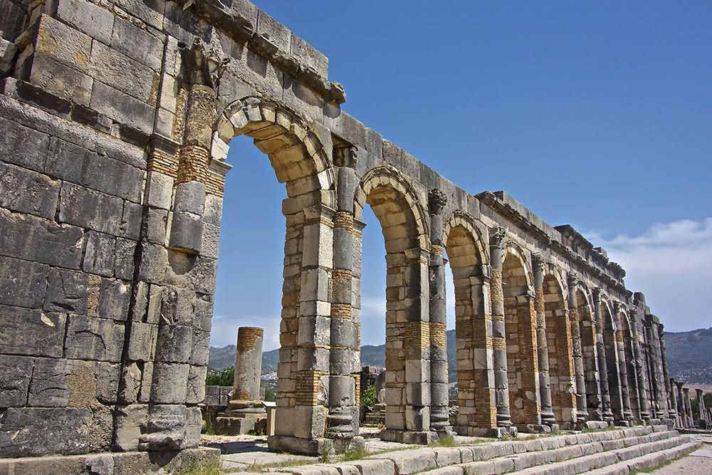 Columns Of The Volubilis In Morocco