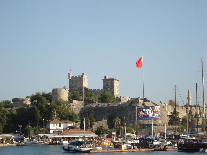 Daylight View Of The Bodrum Castle And Boats