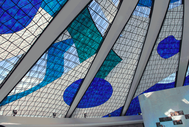 Details Of Glass Of Cathedral of Brasília