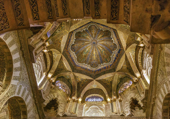 Dome Of The Mihrab Inside The Mosque Of Cordoba In spain