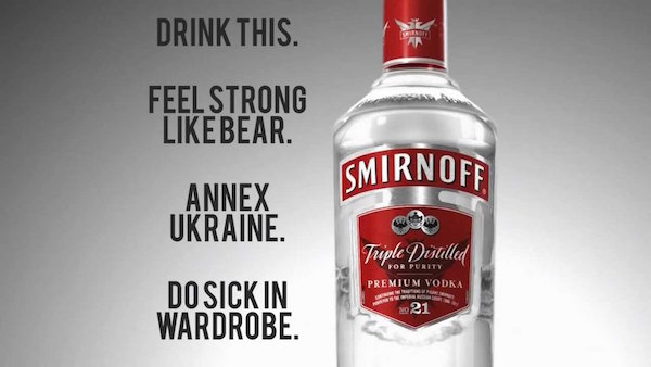 Drink This Feel Strong Like Bear. Annex Ukraine Do Sick In Wardrobe Funny Alcohol Meme