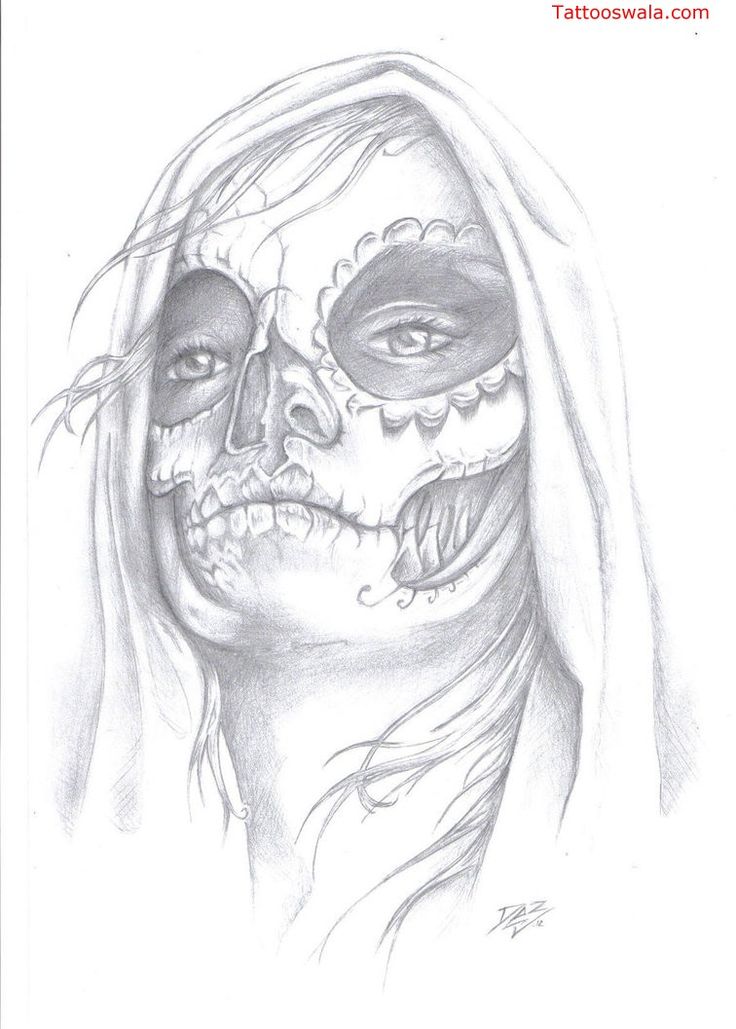 Face Of Angel Of Death Tattoo Design