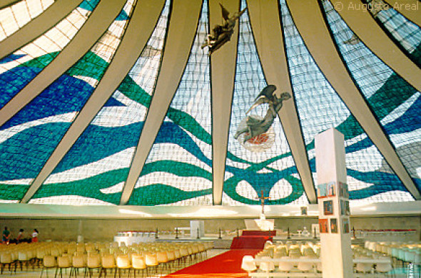 Flying Angels Inside The Cathedral of Brasília