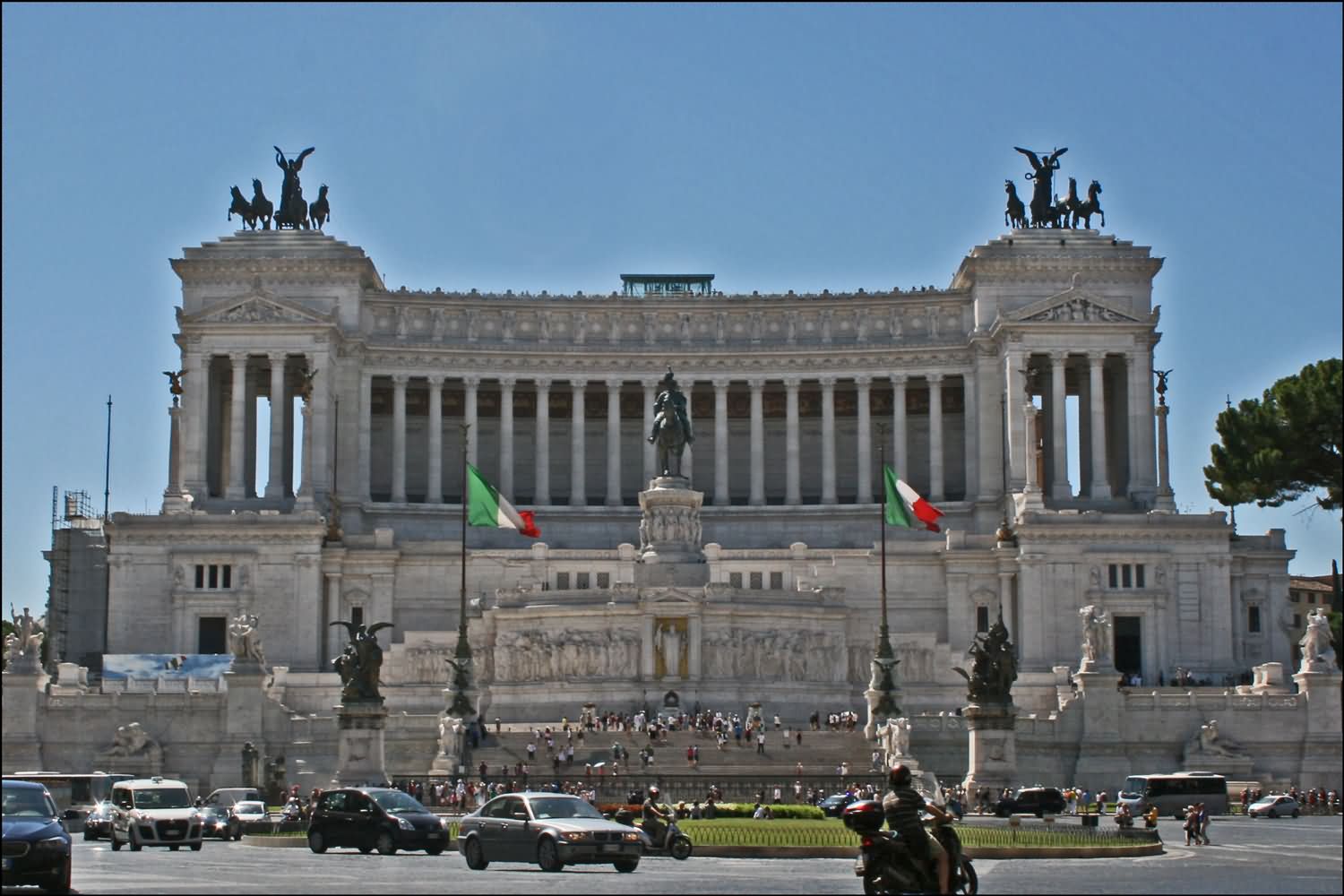 Front View of The Victor Emmanuel II Monument In Rome