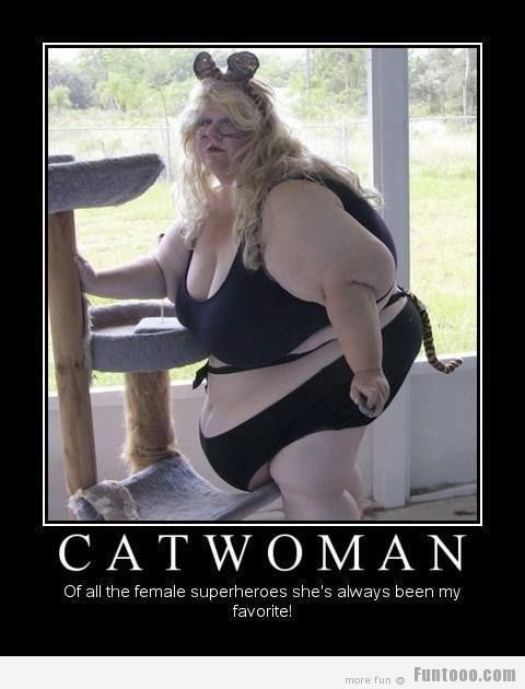 Funny Fat Cat Woman
