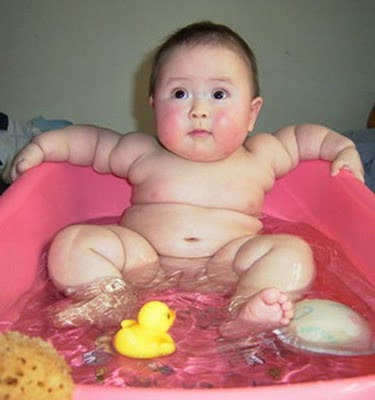 Funny Fat Kid In Bath Tub
