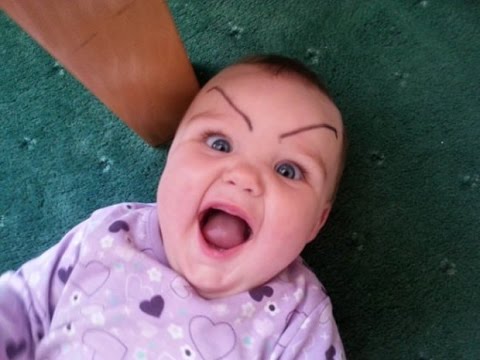 Funny Kid With Weird Eyebrows Picture
