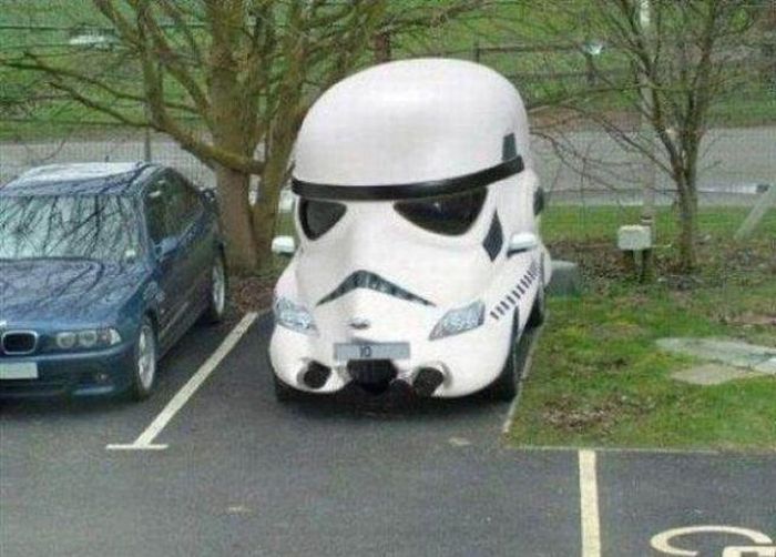 Funny Stormtrooper Car