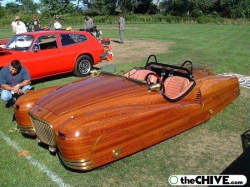Funny Wooden Car Picture